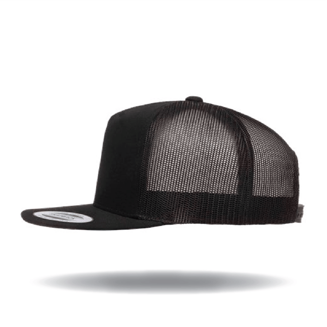 Taikee Golf Initial Black Flat Bill Trucker