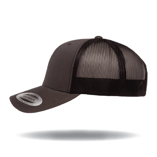 Taikee Golf Initial Charcoal/Black Curved Trucker
