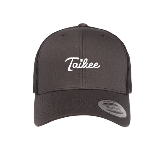Taikee Golf Logo Charcoal/Black Curved Trucker