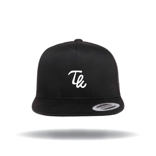 Taikee Golf Initial Black Flat Bill Trucker