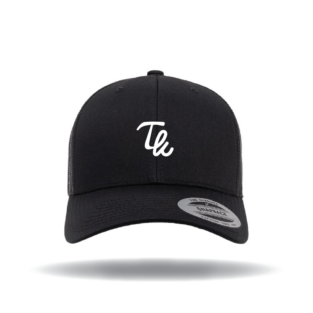 Taikee Golf Initial Black Curved Trucker