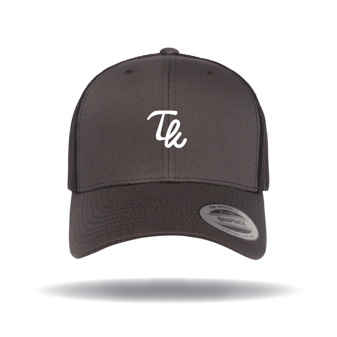 Taikee Golf Initial Charcoal/Black Curved Trucker